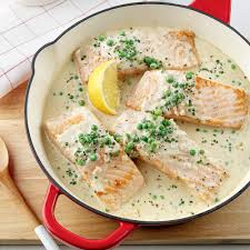 Escalope saumon grillé sauce crème et vin blanc (8 untiés)